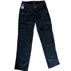 True Religion Cargo Pants with Red Accents